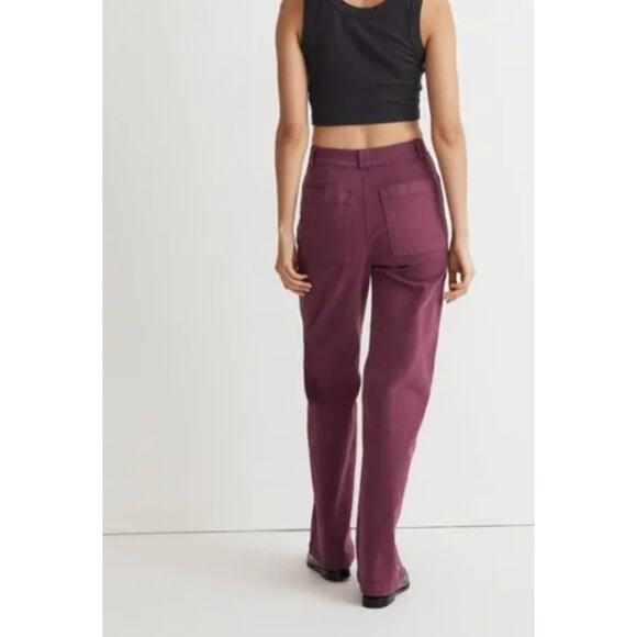 NWT Madewell The Emmett 2.0 Wide-Leg Pants: Garment-Dyed Edition 23P - Picture 3 of 5
